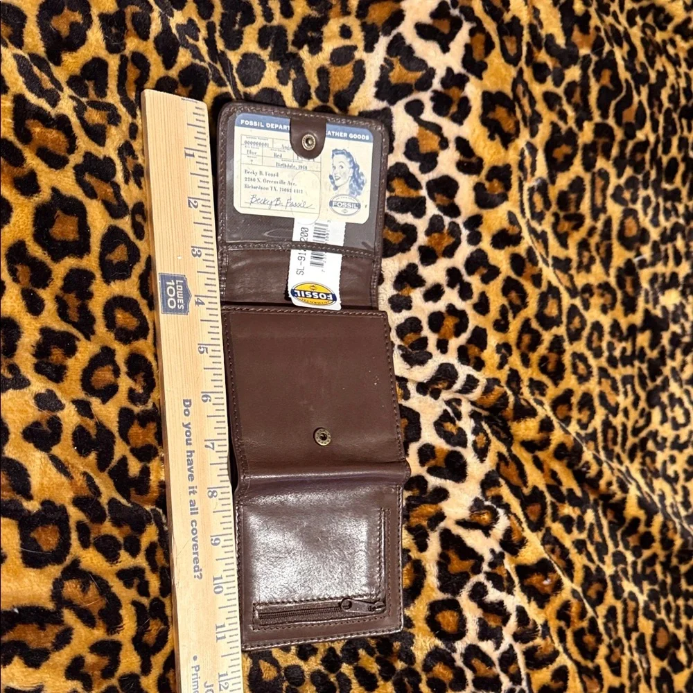Fossil Dark Brown Leather Money Clip